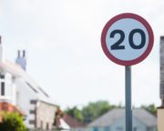 Speed restriction road sign 20mph